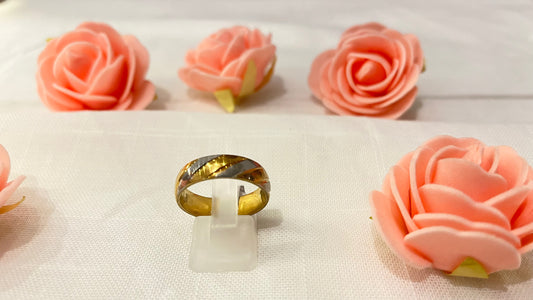 🌹 Bague Élégance Éternelle – Or et Argent Bicolore