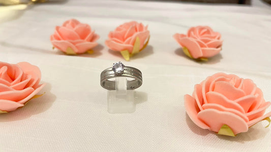 💎Bague CZ Classique et Robuste | Acier Inoxydable Hypoallergénique
